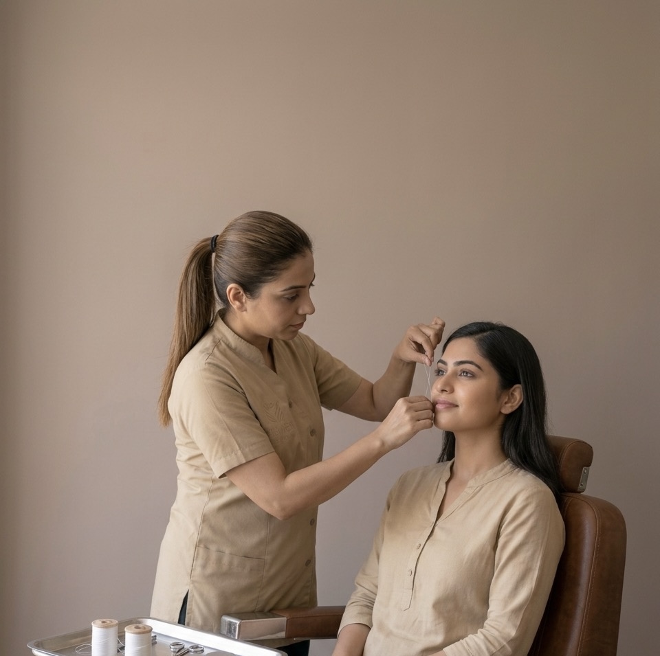 Upper Lip Threading